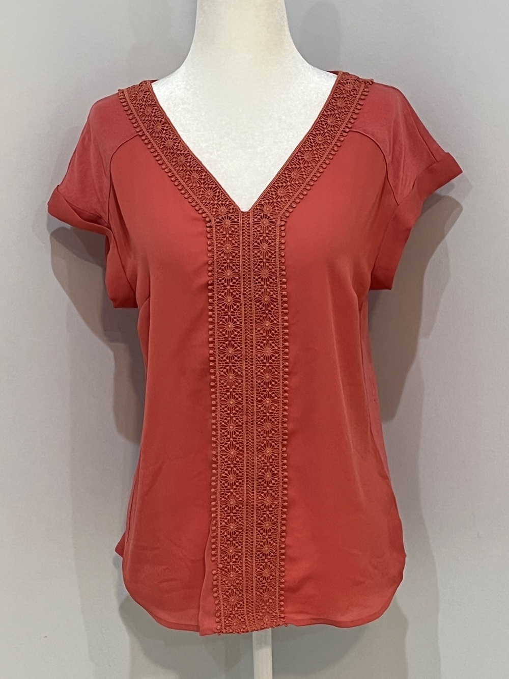 Women’s Fortune & Ivy Crochet Trim Blouse